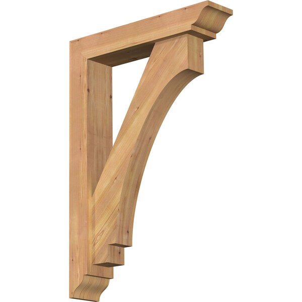 Ekena Millwork Imperial Traditional Smooth Bracket w/ Offset Brace, Western Red Cedar, 5 1/2"W x 26"D x 38"H BKT0604X26X38IMP01SWR - main